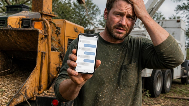 stressed tree care business owner